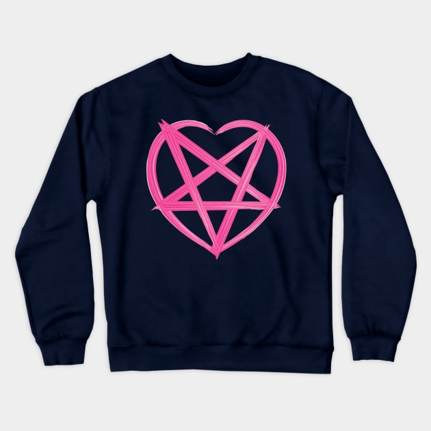 Pentagram LOVE Crewneck Sweatshirt by Frajtgorski